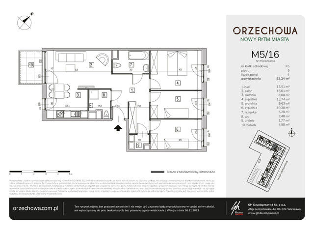 Mieszkanie w inwestycji Orzechowa, symbol M5/16 » nportal.pl