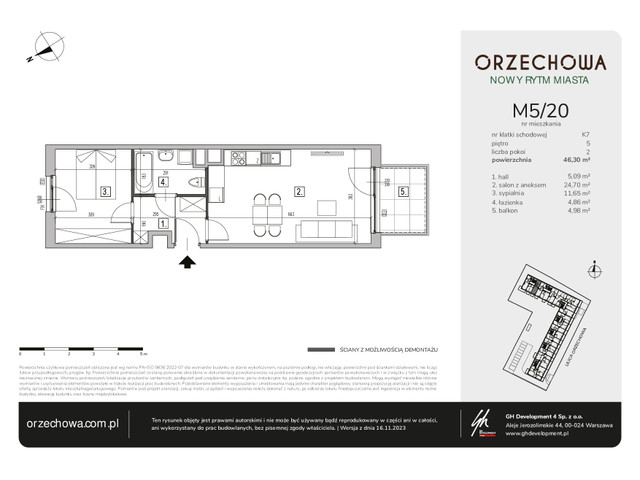 Mieszkanie w inwestycji Orzechowa, symbol M5/20 » nportal.pl
