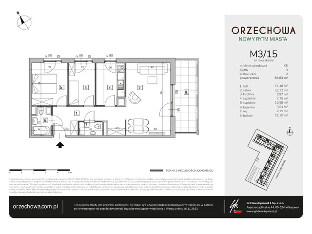 Mieszkanie w inwestycji Orzechowa, symbol M3/15 » nportal.pl