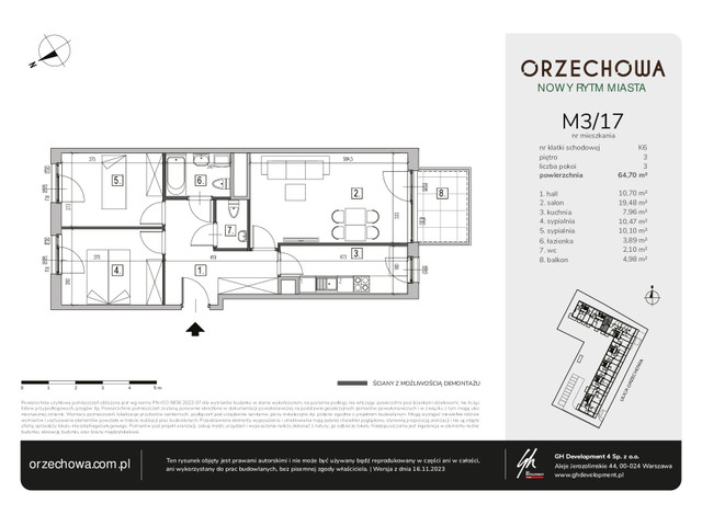 Mieszkanie w inwestycji Orzechowa, symbol M3/17 » nportal.pl