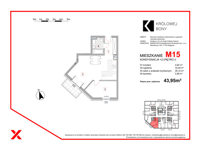 Mieszkanie w inwestycji KRÓLOWEJ BONY, symbol M15 » nportal.pl