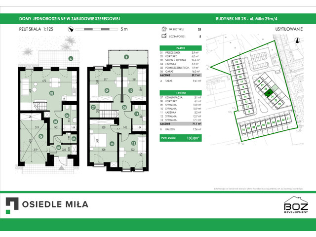 Dom w inwestycji Osiedle Miła - Szeregówki Etap II, symbol D25 » nportal.pl