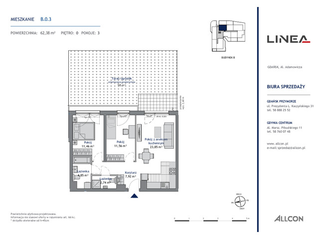 Mieszkanie w inwestycji LINEA, symbol B.0.3 » nportal.pl