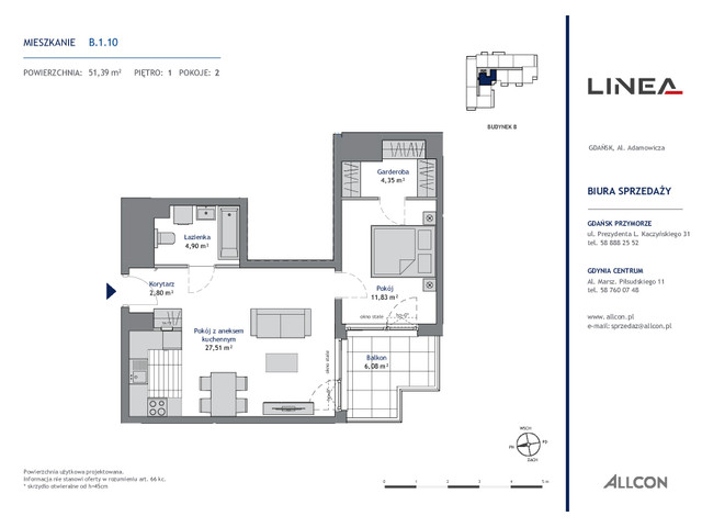Mieszkanie w inwestycji LINEA, symbol B.1.10 » nportal.pl