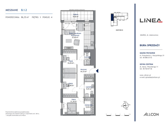 Mieszkanie w inwestycji LINEA, symbol B.1.2 » nportal.pl