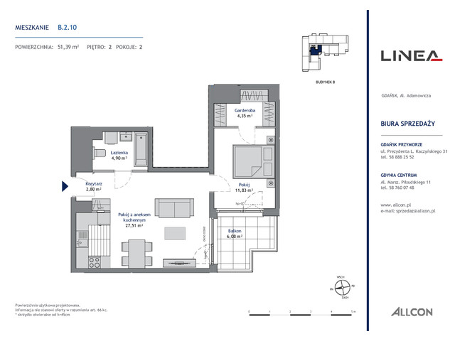 Mieszkanie w inwestycji LINEA, symbol B.2.10 » nportal.pl