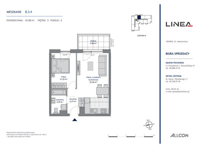 Mieszkanie w inwestycji LINEA, symbol B.3.4 » nportal.pl