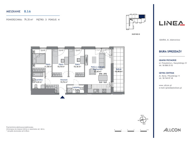 Mieszkanie w inwestycji LINEA, symbol B.3.6 » nportal.pl