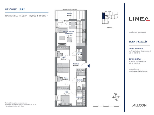 Mieszkanie w inwestycji LINEA, symbol B.4.2 » nportal.pl