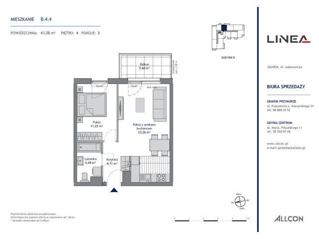Mieszkanie w inwestycji LINEA, symbol B.4.4 » nportal.pl