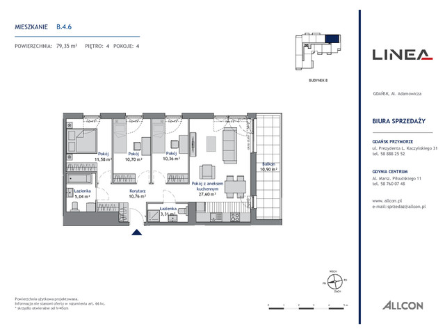 Mieszkanie w inwestycji LINEA, symbol B.4.6 » nportal.pl
