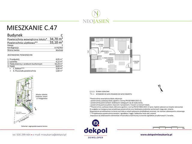 Mieszkanie w inwestycji Neo Jasień, budynek Rezerwacja, symbol C47 » nportal.pl