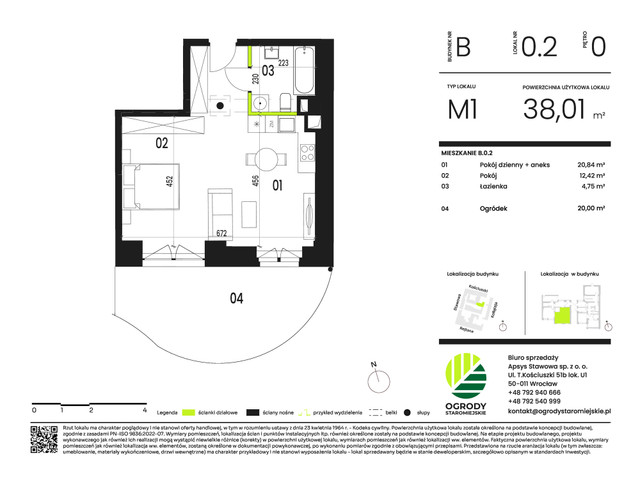 Mieszkanie w inwestycji Ogrody Staromiejskie, symbol B.0.2 » nportal.pl