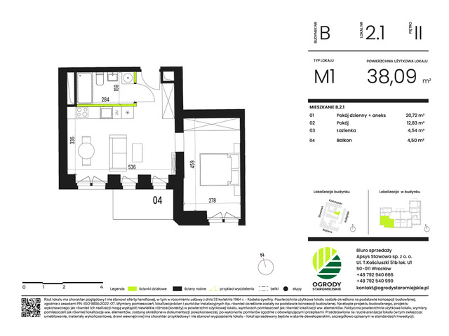 Mieszkanie w inwestycji Ogrody Staromiejskie, symbol B.2.1 » nportal.pl