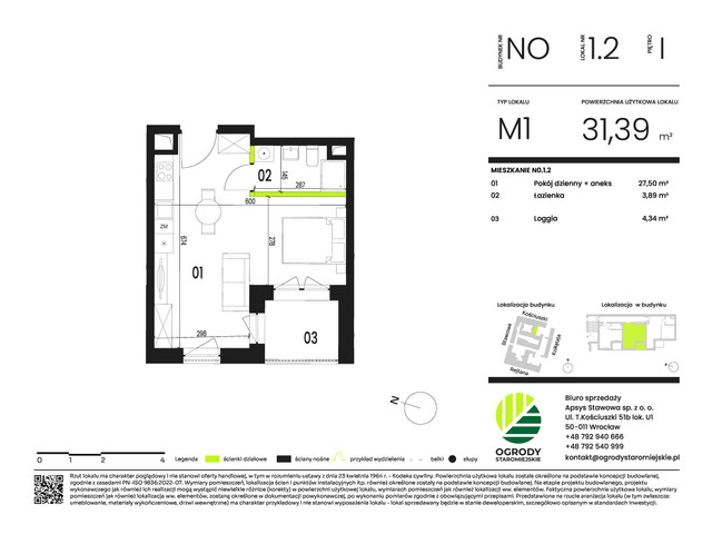 Mieszkanie w inwestycji Ogrody Staromiejskie, symbol NO.1.2 » nportal.pl