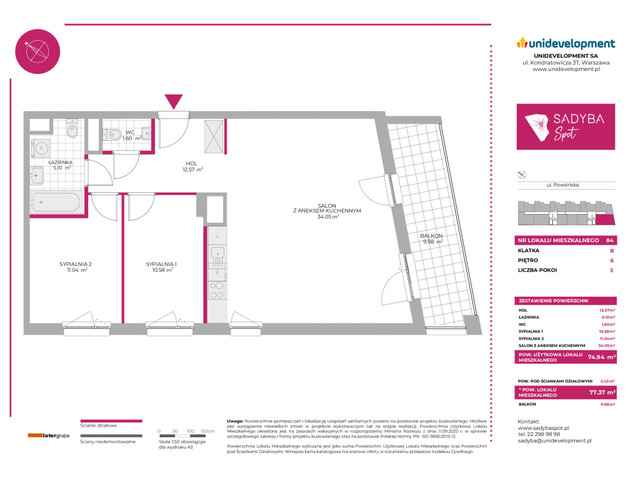 Mieszkanie w inwestycji Sadyba Spot, symbol 84 » nportal.pl