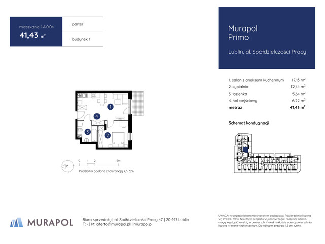 Mieszkanie w inwestycji Murapol Primo, symbol 1.A.0.04 » nportal.pl