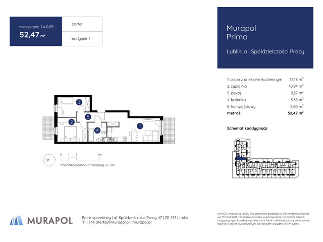 Mieszkanie w inwestycji Murapol Primo, symbol 1.A.0.05 » nportal.pl
