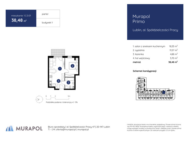 Mieszkanie w inwestycji Murapol Primo, symbol 1.C.0.01 » nportal.pl