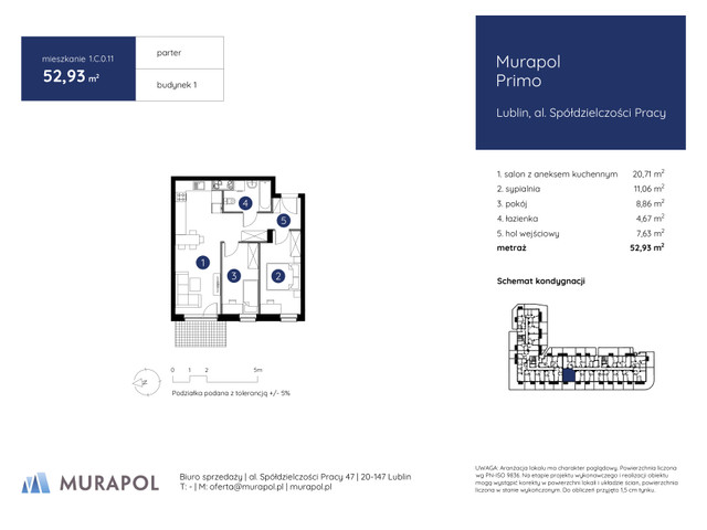 Mieszkanie w inwestycji Murapol Primo, symbol 1.C.0.11 » nportal.pl