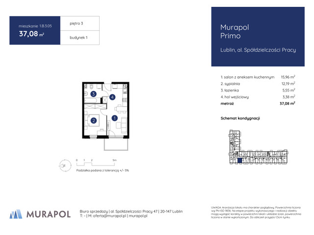 Mieszkanie w inwestycji Murapol Primo, symbol 1.B.3.05 » nportal.pl