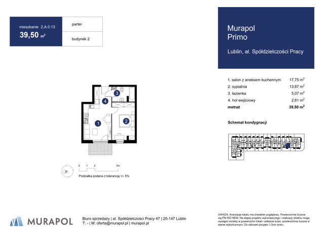 Mieszkanie w inwestycji Murapol Primo, symbol 2.A.0.13 » nportal.pl