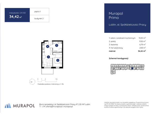 Mieszkanie w inwestycji Murapol Primo, symbol 2.A.1.02 » nportal.pl