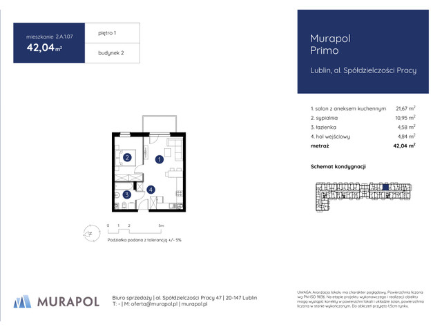 Mieszkanie w inwestycji Murapol Primo, symbol 2.A.1.07 » nportal.pl
