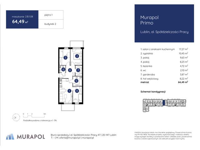 Mieszkanie w inwestycji Murapol Primo, symbol 2.B.1.08 » nportal.pl