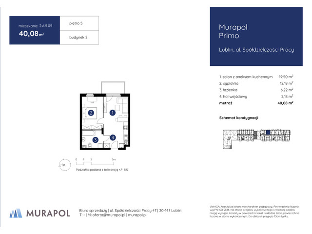 Mieszkanie w inwestycji Murapol Primo, symbol 2.A.5.05 » nportal.pl