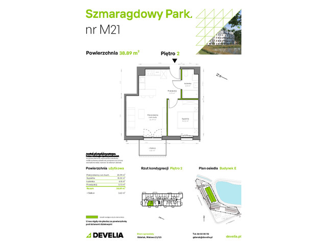 Mieszkanie w inwestycji Szmaragdowy Park, symbol E/021 » nportal.pl