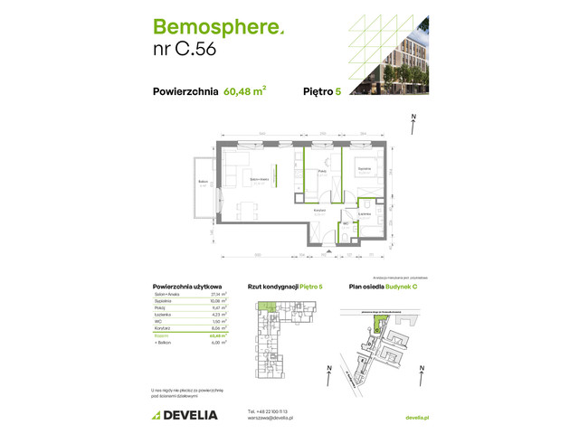 Mieszkanie w inwestycji Bemosphere, symbol C/056 » nportal.pl