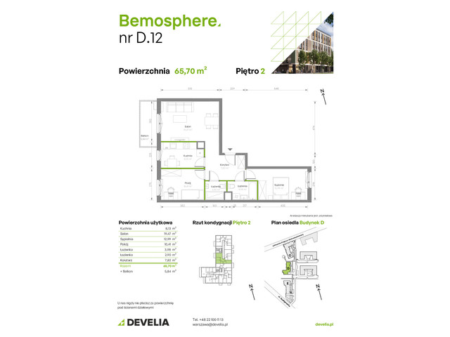 Mieszkanie w inwestycji Bemosphere, symbol D/012 » nportal.pl