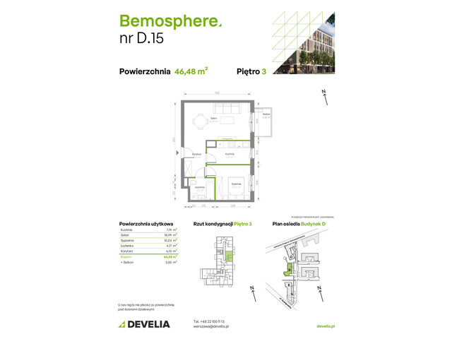 Mieszkanie w inwestycji Bemosphere, symbol D/015 » nportal.pl