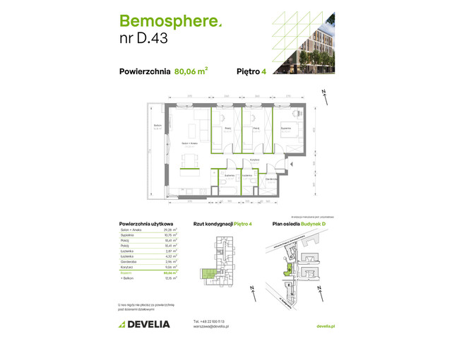 Mieszkanie w inwestycji Bemosphere, symbol D/043 » nportal.pl