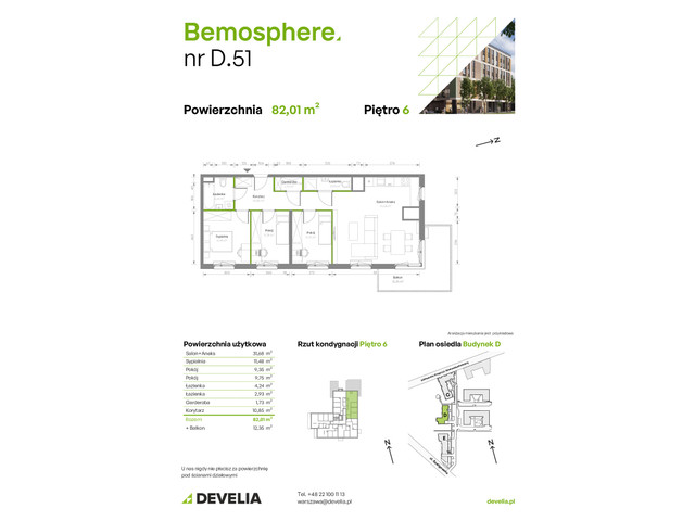 Mieszkanie w inwestycji Bemosphere, symbol D/051 » nportal.pl