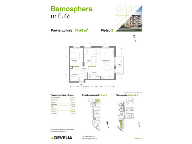 Mieszkanie w inwestycji Bemosphere, symbol E/046 » nportal.pl