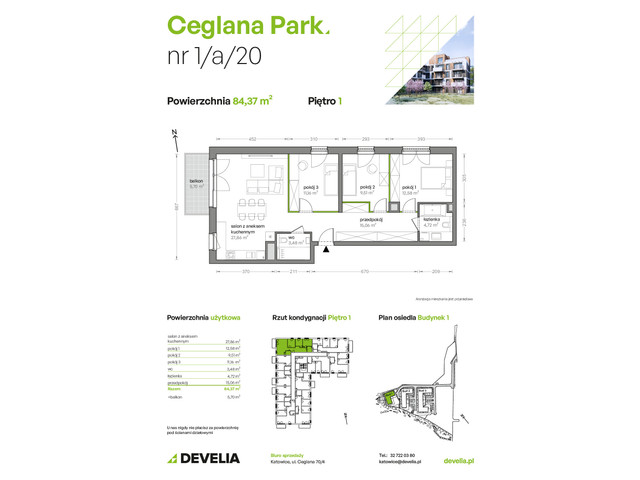 Mieszkanie w inwestycji Ceglana Park, symbol B1/A/20 » nportal.pl