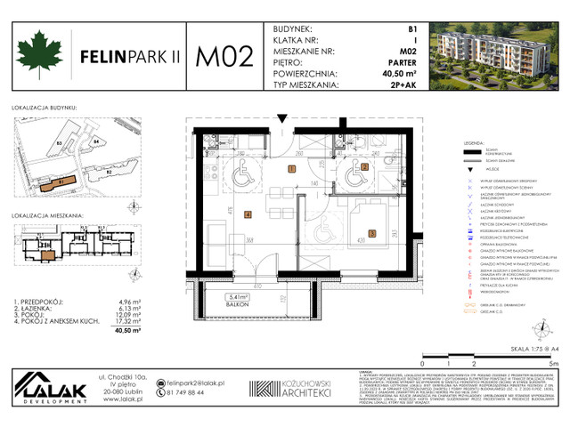 Mieszkanie w inwestycji Felin Park II, budynek Promocja, symbol B1_M2/P » nportal.pl