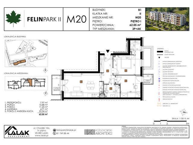 Mieszkanie w inwestycji Felin Park II, budynek Promocja, symbol B1_M20/I » nportal.pl