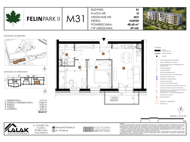 Mieszkanie w inwestycji Felin Park II, symbol B1_M31/P » nportal.pl
