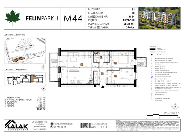 Mieszkanie w inwestycji Felin Park II, budynek Rezerwacja, symbol B1_M44/I » nportal.pl
