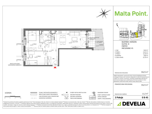 Mieszkanie w inwestycji Malta Point, symbol MP3-Horizon-LM-0B45 » nportal.pl