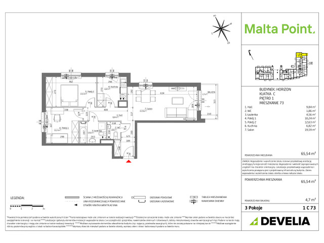 Mieszkanie w inwestycji Malta Point - Horizon i Zephir, symbol MP3-Horizon-LM-1C73 » nportal.pl