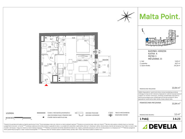 Mieszkanie w inwestycji Malta Point, symbol MP3-Horizon-LM-3A23 » nportal.pl