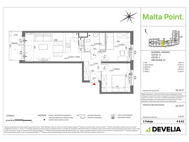 Mieszkanie w inwestycji Malta Point - Horizon i Zephir, symbol MP3-Horizon-LM-4B62 » nportal.pl