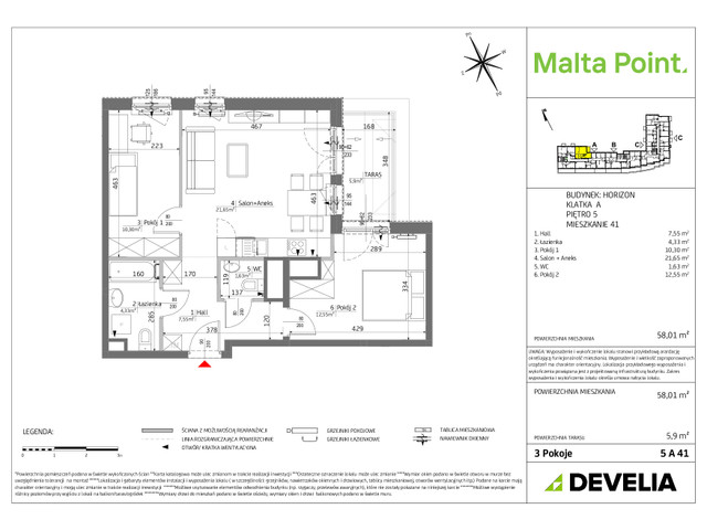 Mieszkanie w inwestycji Malta Point - Horizon i Zephir, symbol MP3-Horizon-LM-5A41 » nportal.pl
