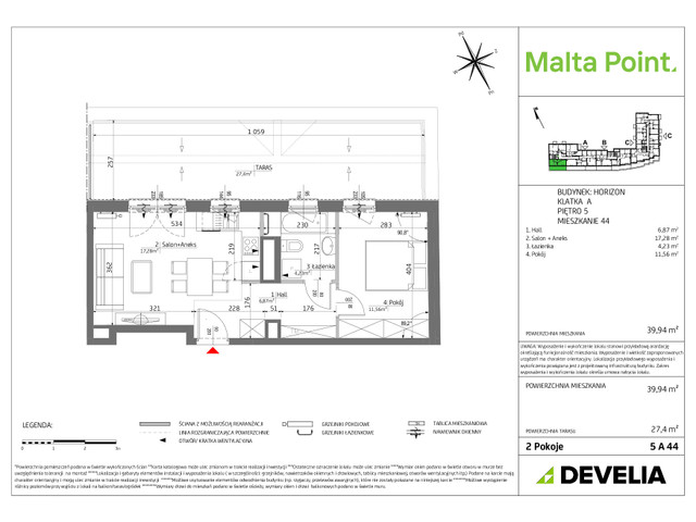 Mieszkanie w inwestycji Malta Point - Horizon i Zephir, symbol MP3-Horizon-LM-5A44 » nportal.pl