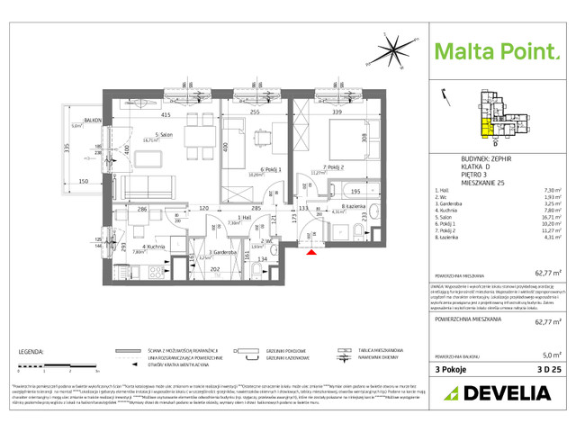 Mieszkanie w inwestycji Malta Point - Horizon i Zephir, symbol MP3-Zephir-LM-3D25 » nportal.pl