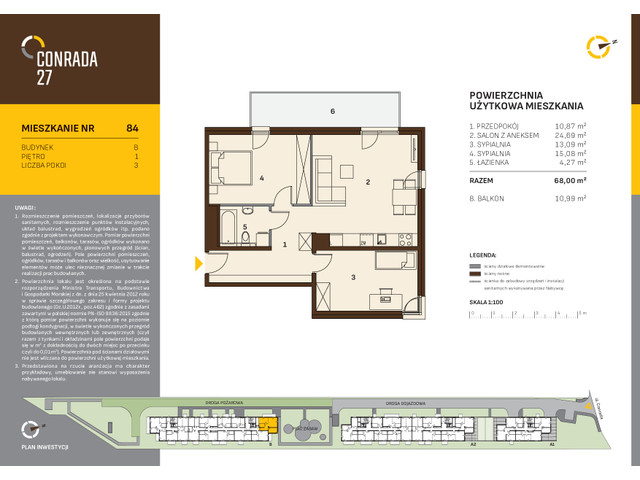 Mieszkanie w inwestycji Conrada 27, budynek PROMOCJA!, symbol C27-LM-B-84 » nportal.pl